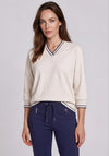 Barbara Lebek V Neck Sweatshirt, Beige