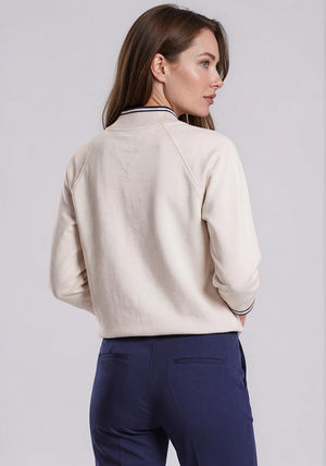 Barbara Lebek V Neck Sweatshirt, Beige
