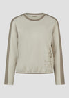 Barbara Lebek Lettering with Rhinestone Detail Top, Grey