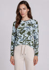 Barbara Lebek Flower Print Top, Blue & Green