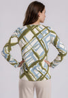 Barbara Lebek Check Print Top, Blue and Green