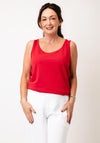 Barbara Lebek Sleeveless Scoop Neck Tank Top, Red