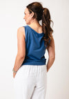 Barbara Lebek Sleeveless Scoop Neck Tank Top, Blue