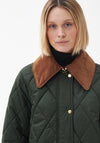 Barbour Womens Marsett Quilted Oversized Long Coat, Green