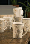 Belleek Living Bay Flowers Set of 6 Mugs