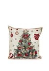 Peggy Wilkins Bells & Bows Cushion 45x45cm, Beige Multi