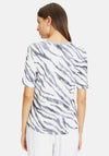 Betty Barclay Animal Print T-Shirt, Silver & White