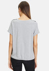 Betty Barclay Tie Hem Print T-Shirt, Grey Multi