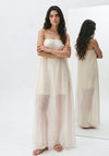 TOPSHOP Cali Layered Maxi Bandeau Dress, Buttercream