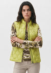 Olsen Quilted Zip Up Gilet, Green
