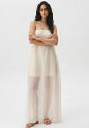 TOPSHOP Cali Layered Maxi Bandeau Dress, Buttercream