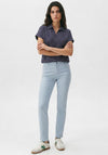 Barbara Lebek Striped V-Neck Blouse, Navy