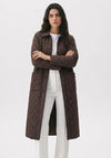 Vero Moda Emily Sofie Quilted Long Coat, Brown