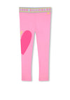 Billieblush Girls Heart Legging, Pink