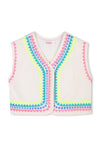 Billieblush Girls Embroidery Sleeveless Vest, White