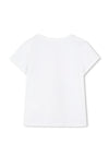 Billieblush Girls Short Sleeve Shell Sequin Tee, White