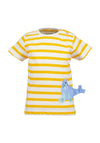 Blue Seven Baby Boy Stripe Short Sleeve Tee, Yellow