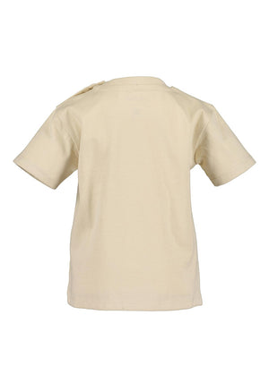 Blue Seven Baby Boy Farm Short Sleeve Tee, Beige