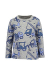 Blue Seven Baby Boy Digger Long Sleeve Top, Grey