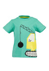 Blue Seven Baby Boy Print Short Sleeve Tee, Green