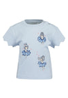 Blue Seven Baby Girl Flower and Butterfly Tee, Blue