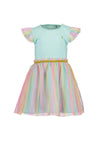 Blue Seven Baby Girl Rainbow Tulle Dress, Blue