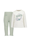 Blue Seven Baby Girl Floral Top and Legging Set, Green