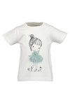 Blue Seven Baby Girl Floral Short Sleeve Tee, White