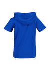 Blue Seven Boys Short Sleeve Hooded Tee, Blue