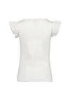 Blue Seven Girls Print Frill Sleeve Tee, White