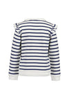 Blue Seven Girls Stripe Long Sleeve Sweater, Navy