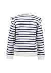 Blue Seven Girls Stripe Long Sleeve Sweater, Navy