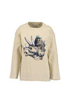 Blue Seven Mini Boy Dino Long Sleeve Top, Cream