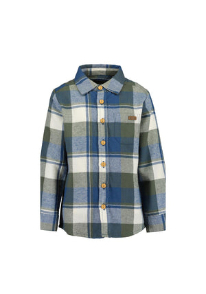 Blue Seven Mini Boy Long Sleeve Check Shirt, Blue