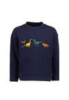 Blue Seven Mini Boy Dino Long Sleeve Sweater, Navy