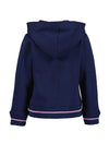 Blue Seven Girl Unicorn Long Sleeve Hooded Jacket, Navy
