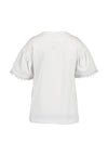 Blue Seven Girl Foil Heart Short Sleeve Tee, White
