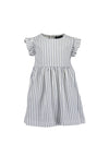 Blue Seven Baby Girl Striped Dress, White