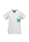 Blue Seven Baby Boy Crocodile Short Sleeve Polo, White