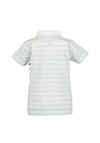 Blue Seven Baby Boy Crocodile Short Sleeve Polo, White