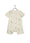 Blue Seven Baby Boy Short Sleeve Romper, Cream Multi