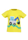 Blue Seven Baby Boy Truck Short Sleeve Tee, Yellow