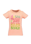 Blue Seven Girl Sea Surf Short Sleeve Tee, Peach