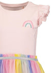 Blue Seven Girl Rainbow Tulle Dress, Pink