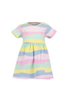 Blue Seven Baby Girl Stripe Short Sleeve Dress, Multi