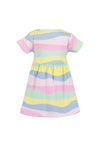 Blue Seven Baby Girl Stripe Short Sleeve Dress, Multi