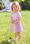 Blue Seven Baby Girl Tulle Short Sleeve Dress, Multi
