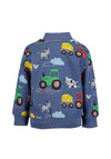 Blue Seven Baby Boy Farm Print Sweat Jacket, Blue