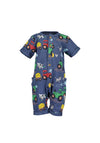 Blue Seven Baby Boy Farm Print Romper, Blue