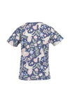 Blue Seven Girl Floral Unicorn Short Sleeve Tee, Navy